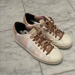 P448 Pink,Cream and Tan Sneakers-SZ39-never worn